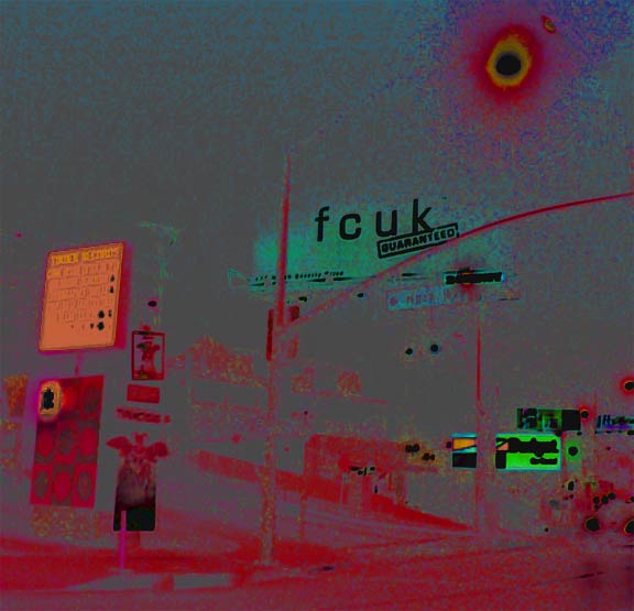 Fcuking Contagious Gate - WarninG - The content behind this Gate is highly contagious. You will expose yourself to Artistic, Creative and Original Contamination... Enter at your own risk. Fcuking Contagious would like to thank The French Connection UK for all of its "FCUK" marketing campaigns (Photo of the  French Connecion UK Billboard on Sunset Bd). 