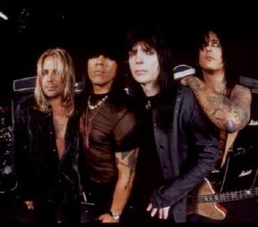 Motley Crue 1999 : (L-R) Vince, Randy, Mick, Nikki